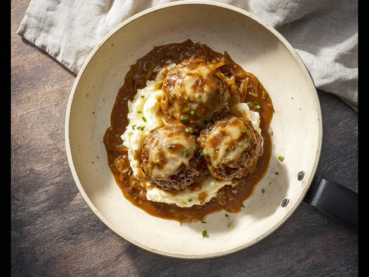 Rich French Onion Salisbury Steak Dinner - Image 2