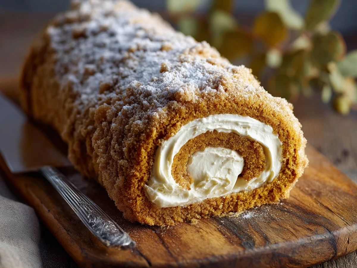 Rich Pumpkin Roll with Cream Cheese Filling - Image 1