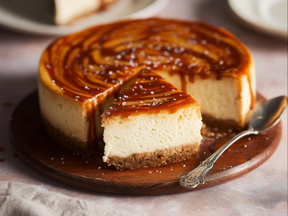 Rich Salted Caramel Cheesecake: A Decadent Delight - Image 2