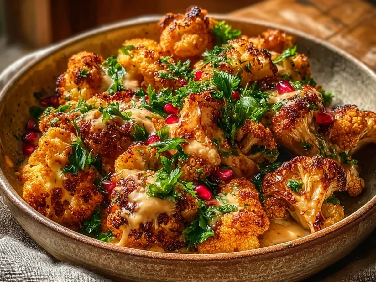 Roasted Moroccan Cauliflower with Tahini Honey Drizzle - Image 2