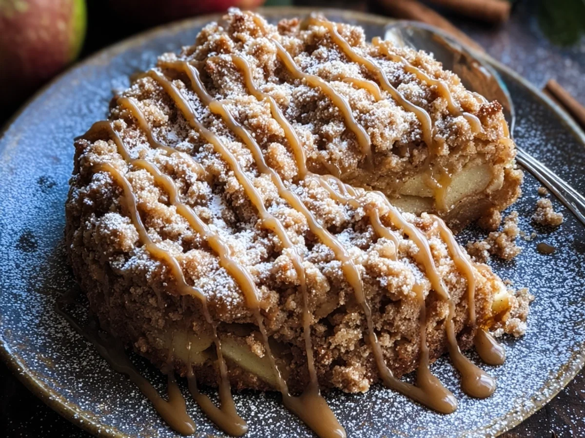 Rustic Apple Crumb Cake with Cinnamon Drizzle - Image 2