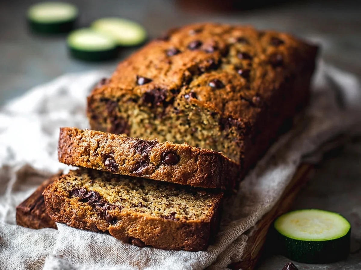 Rustic Chocolate Chip Zucchini Bread: Garden Fresh Delight - Image 2