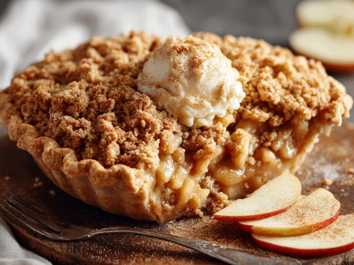Rustic Dutch Apple Crumble Pie Recipe - Image 1