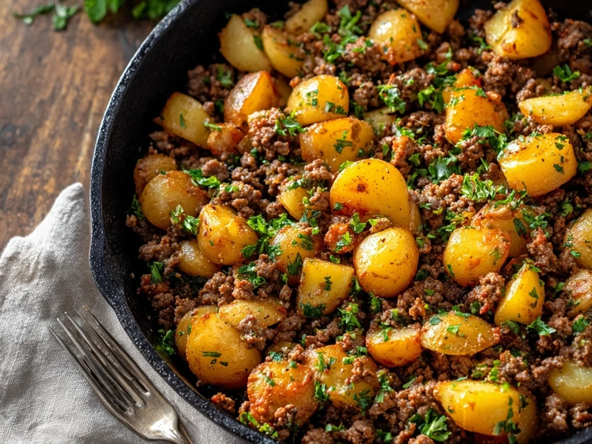 Rustic Ground Beef and Potatoes Skillet for Weeknights - Image 1