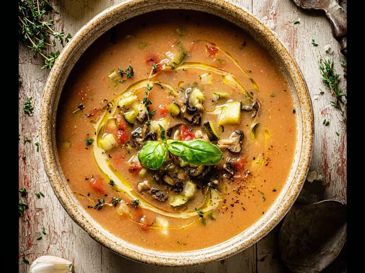Rustic Ratatouille Soup: Hearty Vegetable Medley - Image 1