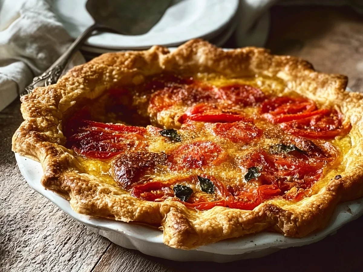 Rustic Savory Tomato Pie: Summer's Essential Slice - Image 1