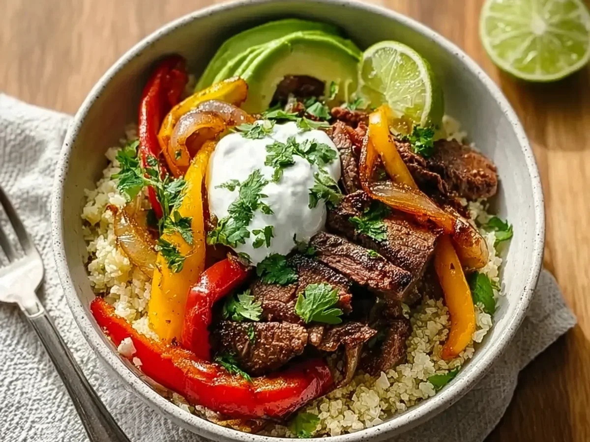 Savory Steak Fajita Bowl: High-Protein, Low-Carb Dinner - Image 2