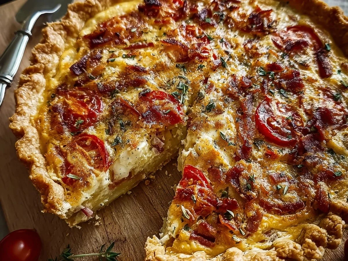 Savory Turkey Ham & Tomato Pie: A Rustic Dinner Bake - Image 2