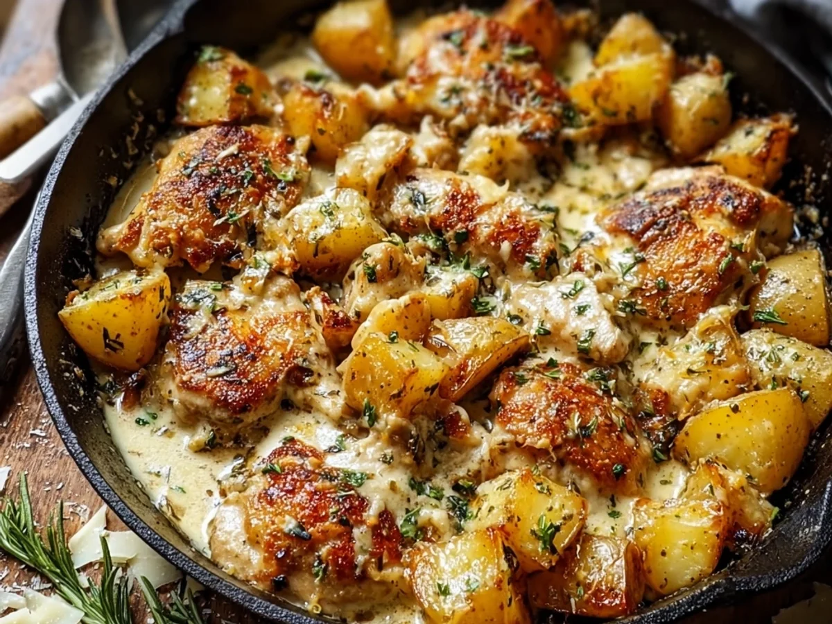 Skillet Garlic Parmesan Chicken & Potatoes: Weeknight Win - Image 1