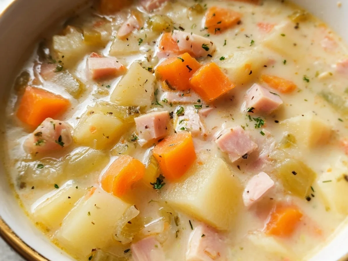 Slow Cooker Turkey Ham Potato Soup - Image 2