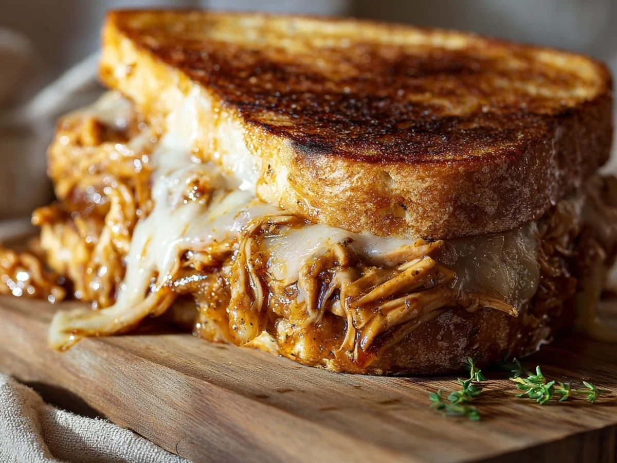 Smoky BBQ Chicken Grilled Cheese Sandwich - Image 1