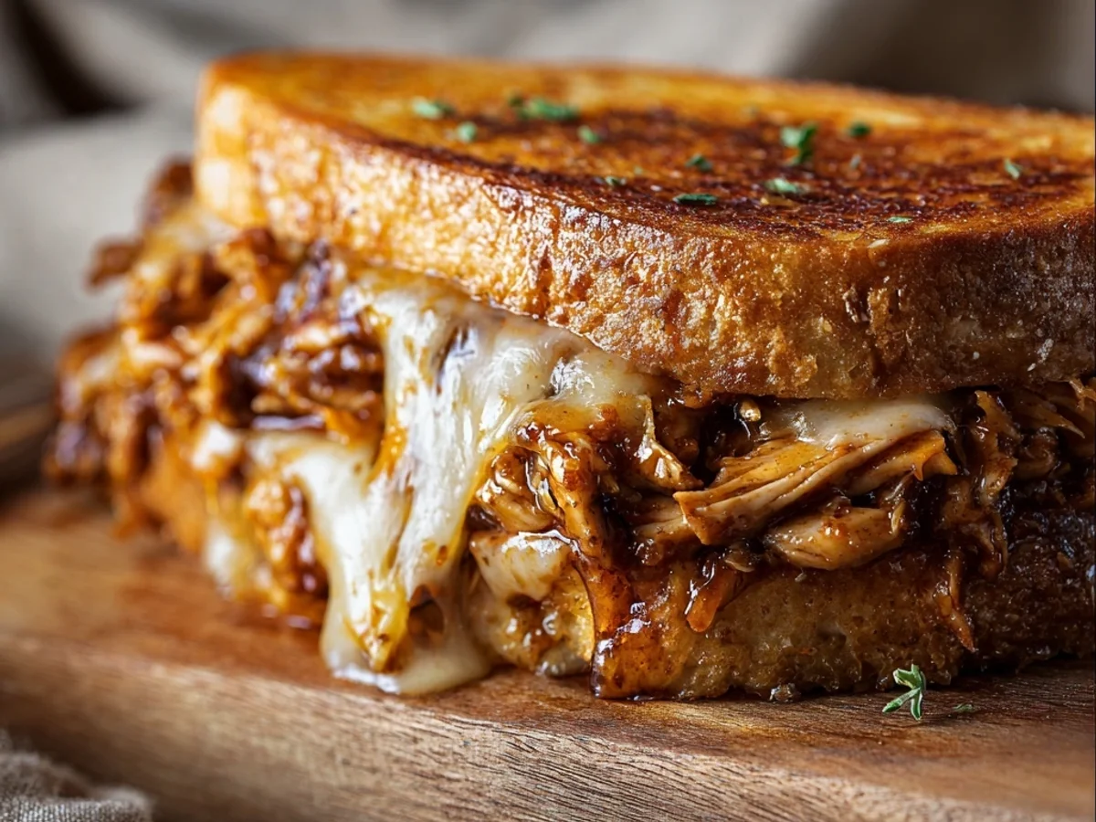 Smoky BBQ Chicken Grilled Cheese Sandwich - Image 2
