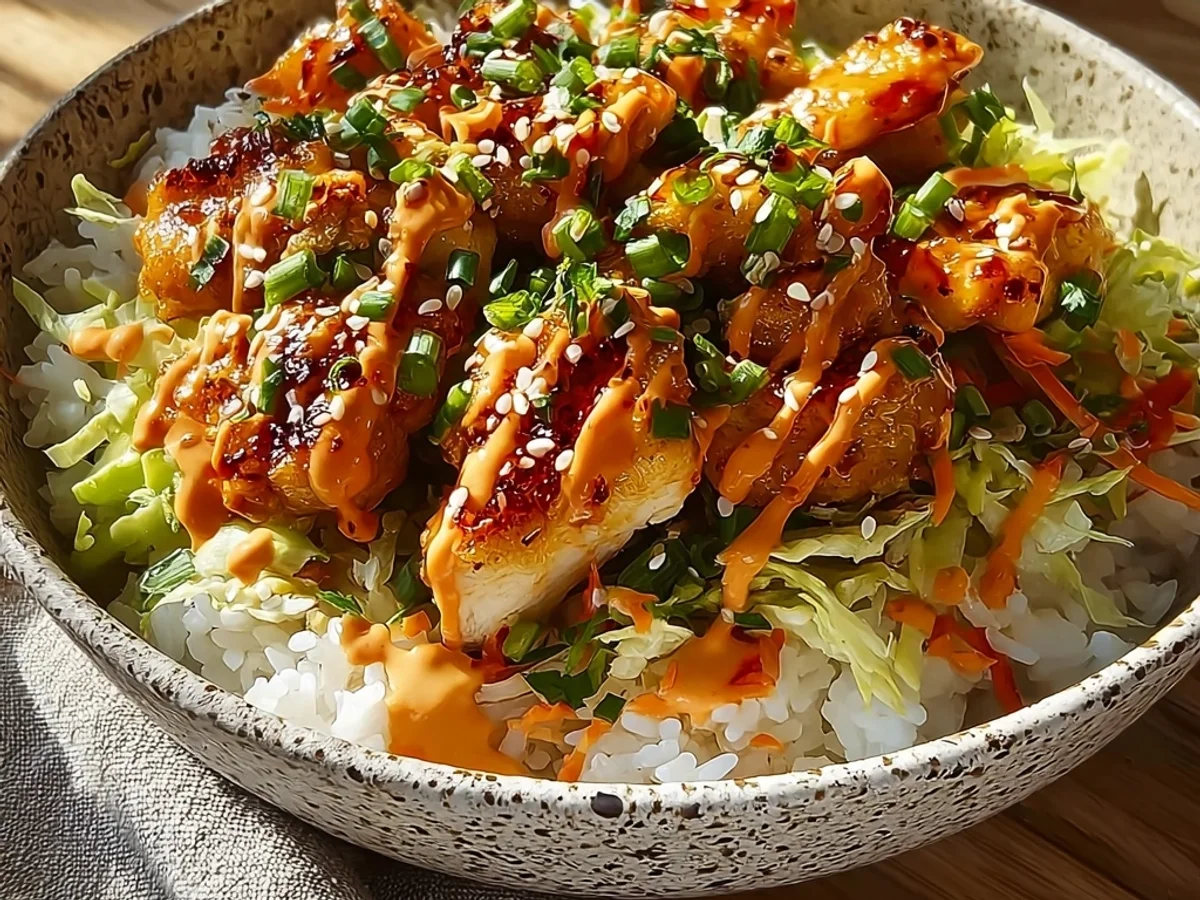 Spicy Bang Bang Chicken Bowl: Quick Weeknight Flavor - Image 1