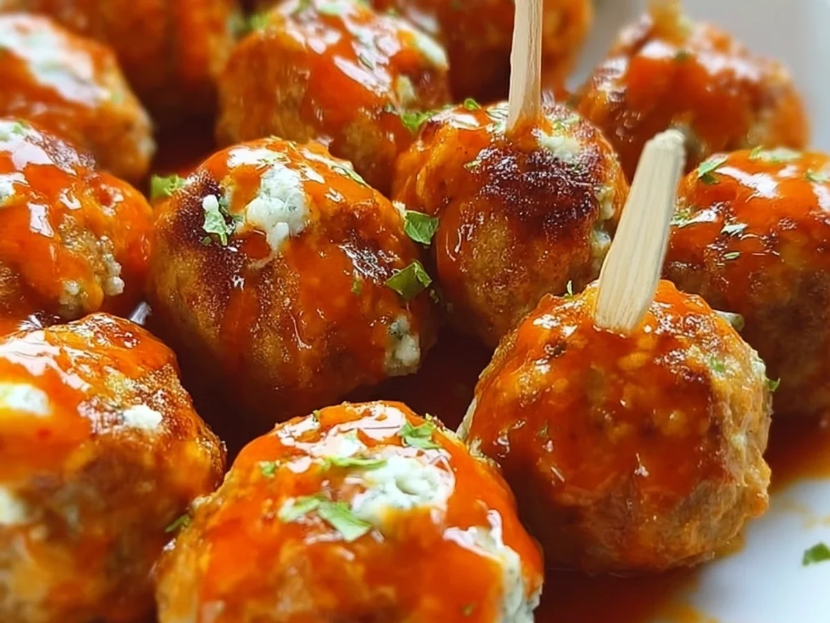 Spicy Buffalo Chicken Meatballs: Easy Game Day Bites - Image 1