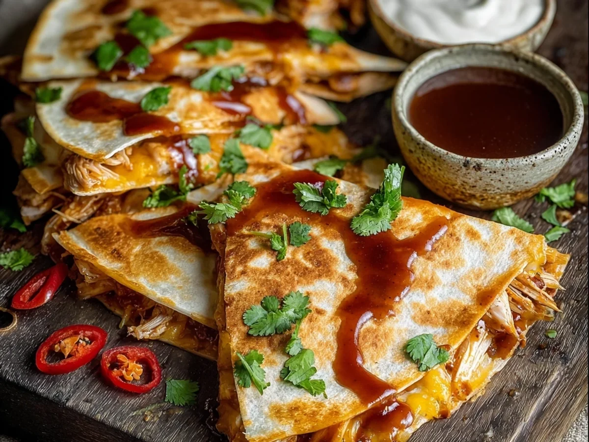Spicy Hot Honey BBQ Chicken Quesadillas: Crispy & Flavorful - Image 2