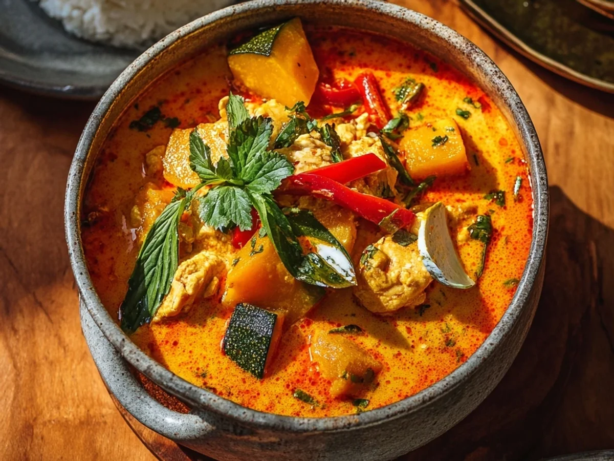 Spicy Red Thai Curry with Chicken & Kabocha - Image 1