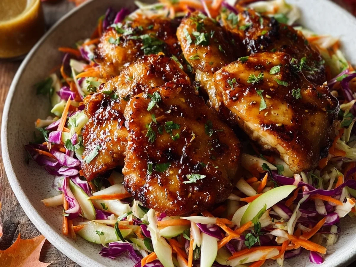 Sticky Apple Cider Chicken & Autumn Slaw: A Fall Favorite - Image 1