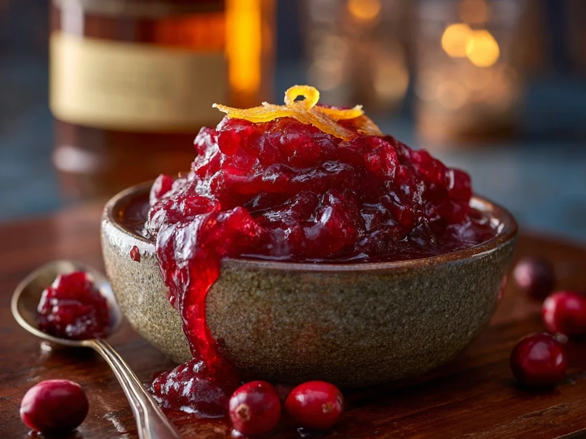 Tangy Honey Cranberry Sauce with Bourbon - Image 1