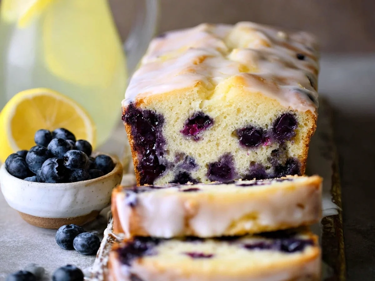 Tangy Lemon Blueberry Bread Loaf Recipe - Image 1