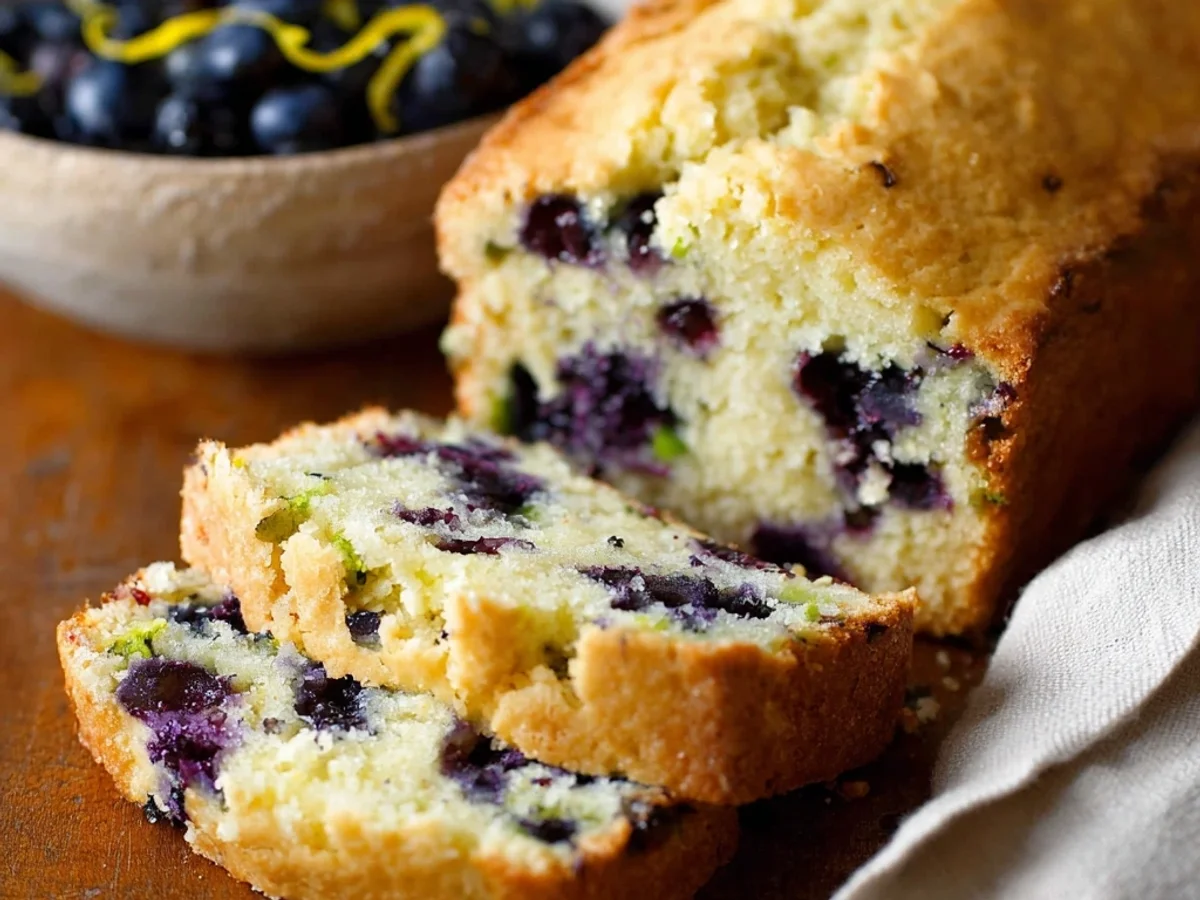 Tangy Lemon Blueberry Zucchini Bread Loaf - Image 1