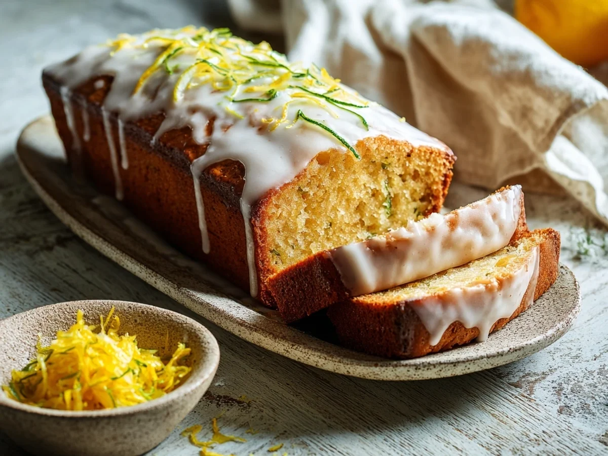 Tangy Lemon Zucchini Loaf: Easy Baking Recipe - Image 1