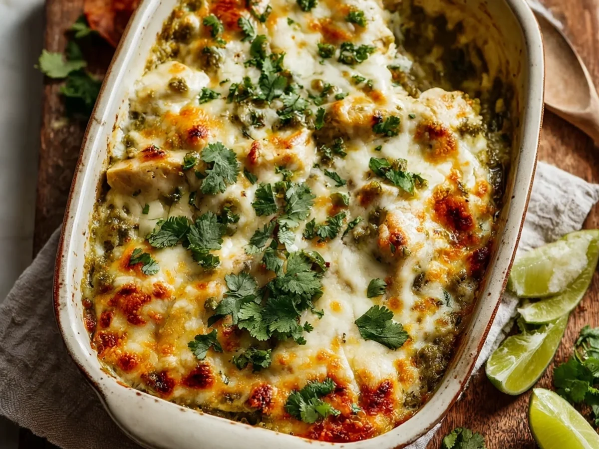 Tangy Salsa Verde Chicken Casserole: A Zesty Bake - Image 2
