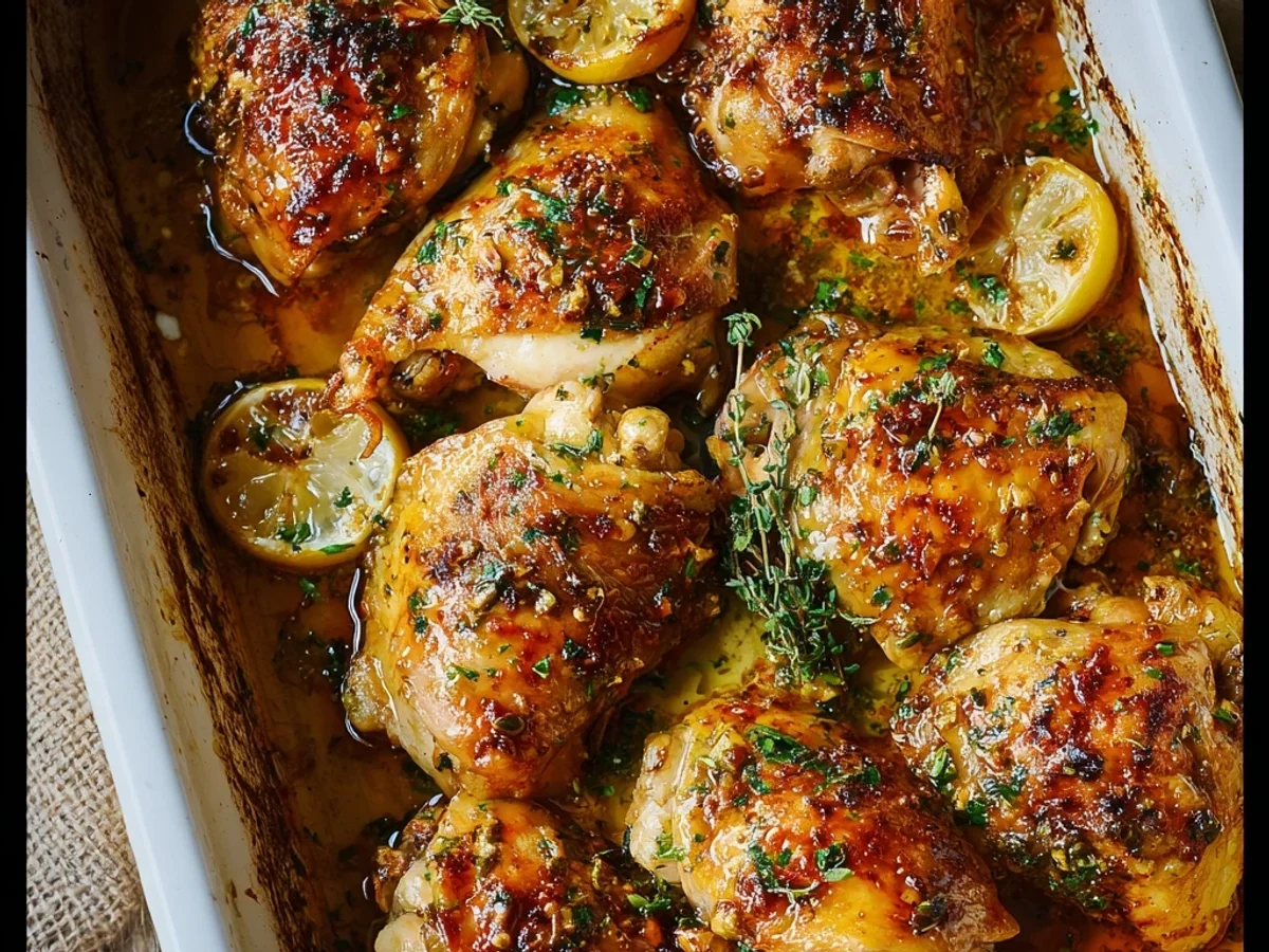Tender Baked Lemon Butter Chicken with Garlic & Herbs - Image 1