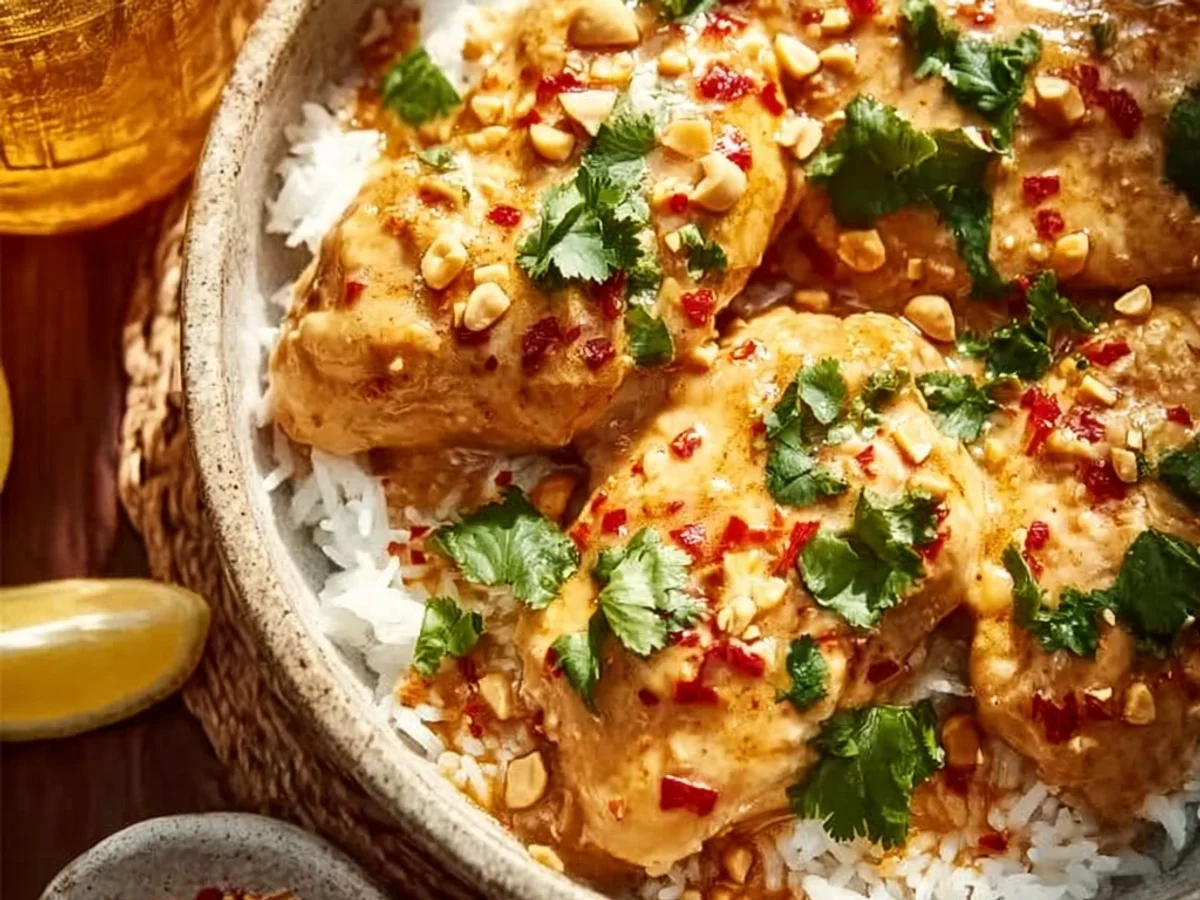 Tender Crockpot Thai Peanut Chicken for Easy Dinners - Image 2