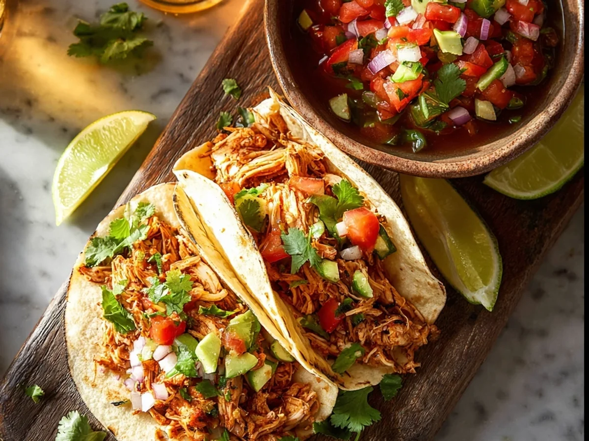 Tender Pulled Chicken Tacos: Flavorful & Quick - Image 1