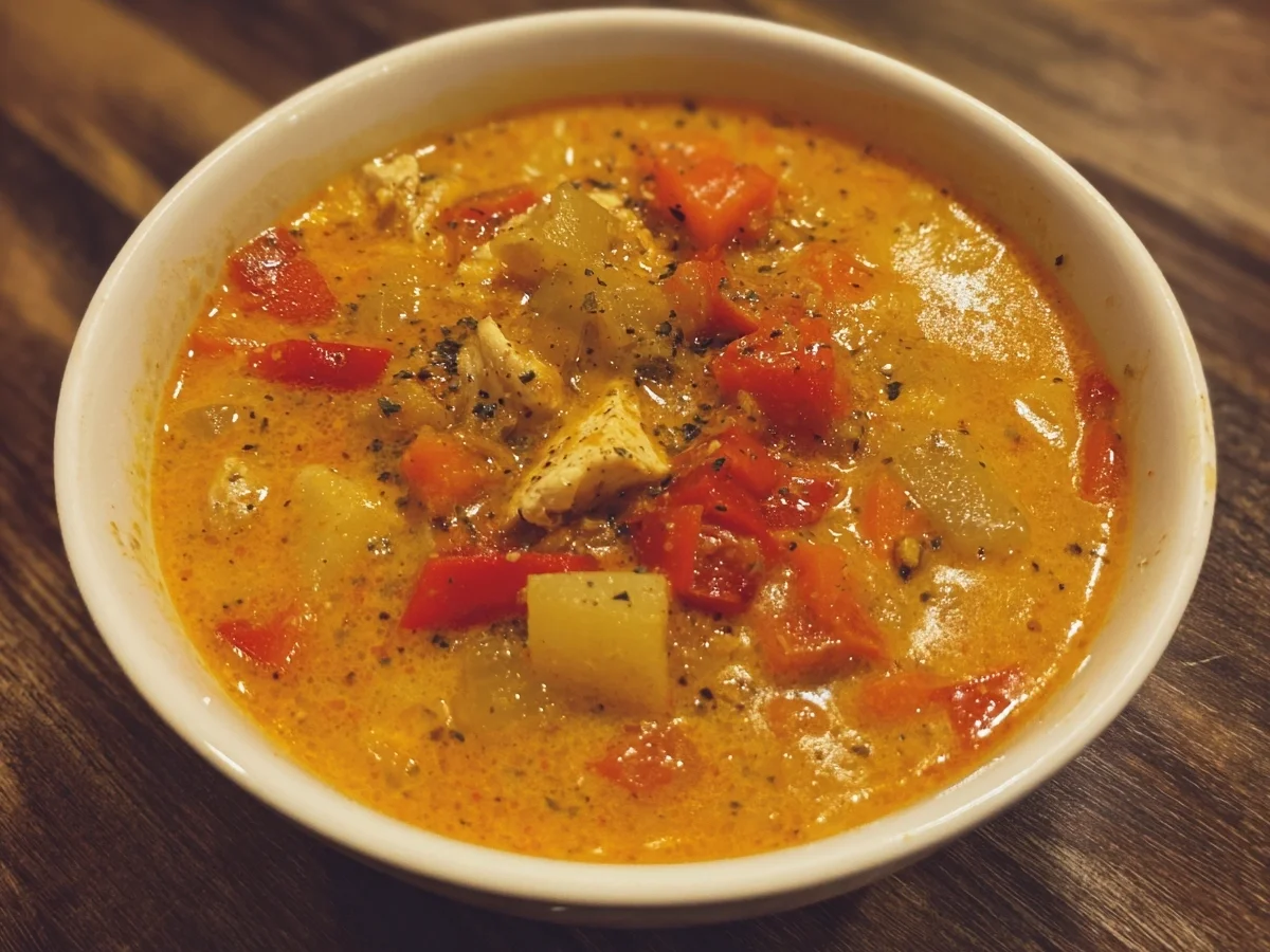 Tex-Mex Creamy Salsa Potato Soup with Chicken - Image 1