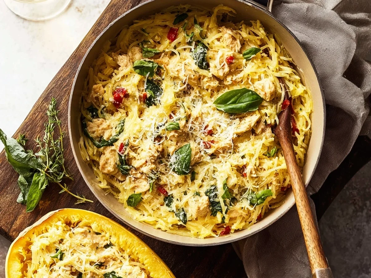 Tuscan Chicken Spaghetti Squash: Creamy, Rustic Comfort - Image 1