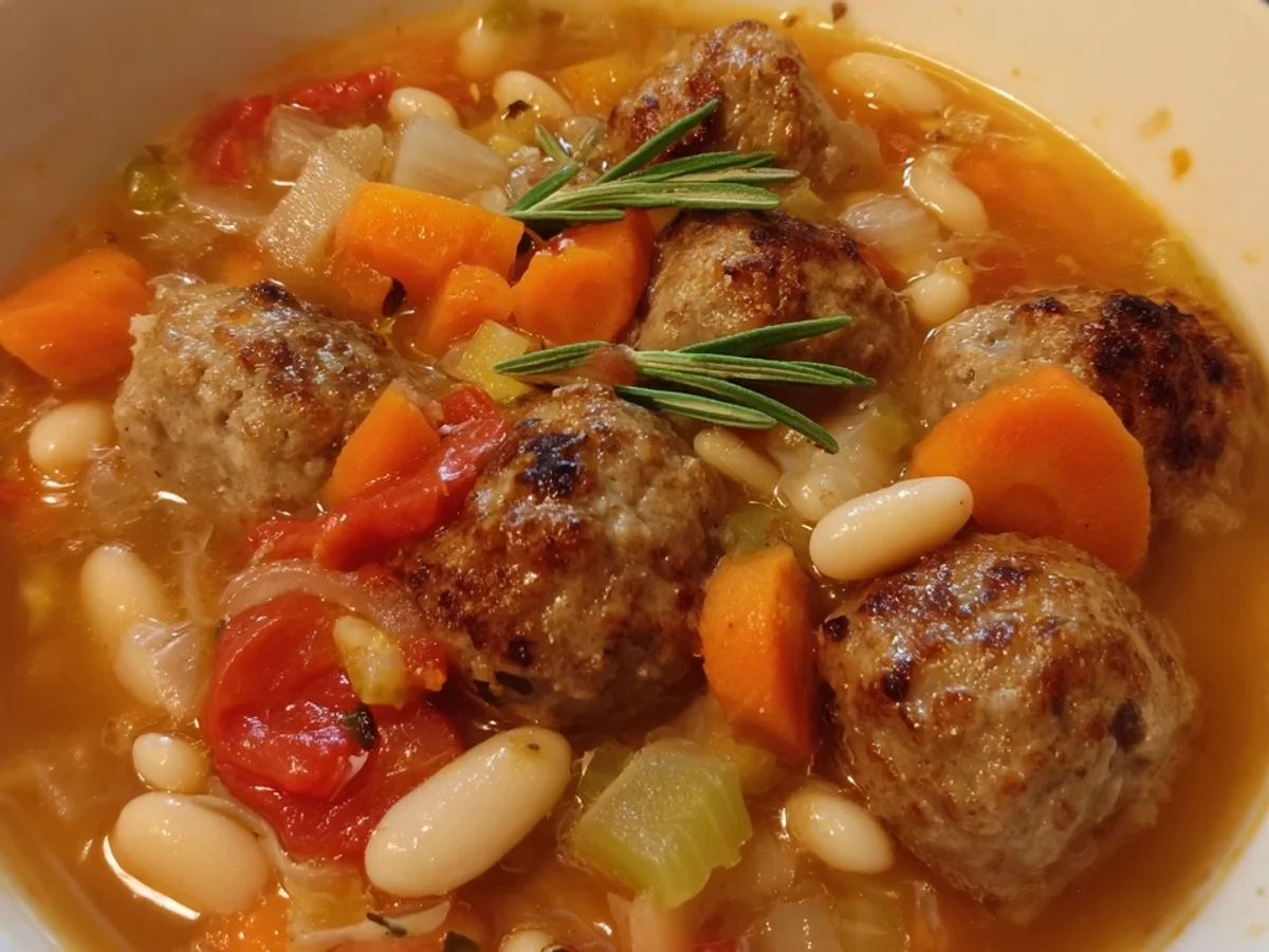 Tuscan White Bean Soup with Meatballs: Hearty & Flavorful - Image 2