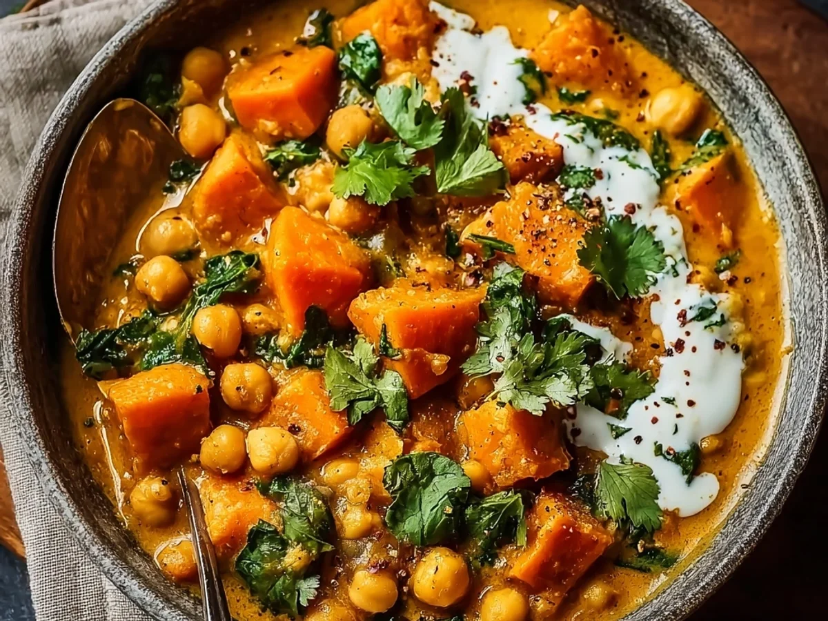 Warming Sweet Potato Chickpea Curry: Easy Dinner - Image 1
