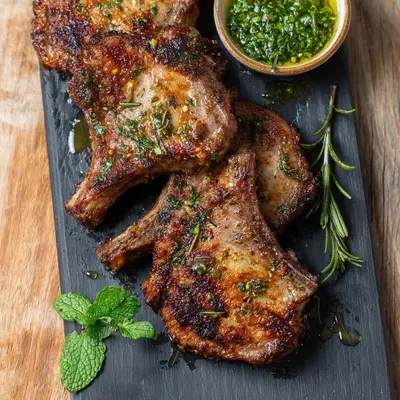 Air Fryer Lamb Chops: Speedy Garlic Herb Dinner