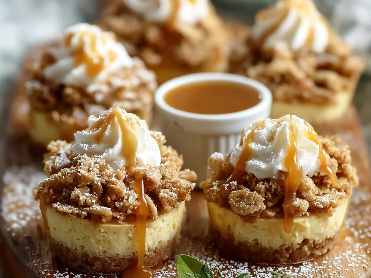 Apple Crisp Mini Cheesecakes: Sweet Autumn Bites - Featured Image