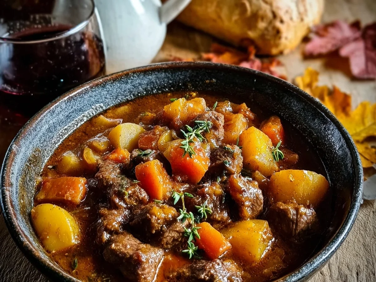 Autumn Harvest Beef Stew: Hearty Fall Dinner Recipe - Featured Image
