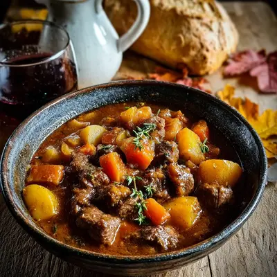 Autumn Harvest Beef Stew: Hearty Fall Dinner Recipe