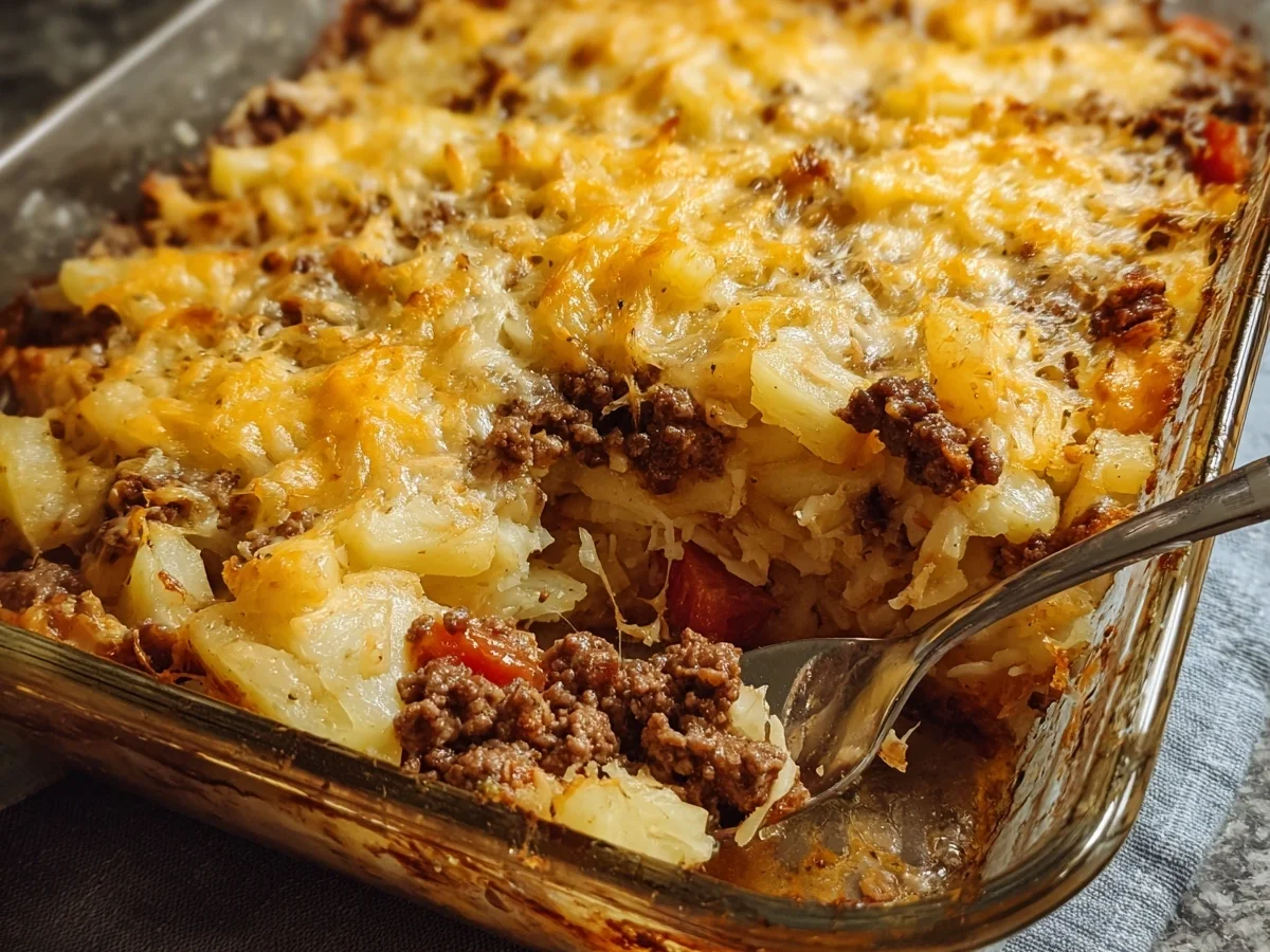 Beef, Pineapple & Sauerkraut Casserole - Featured Image