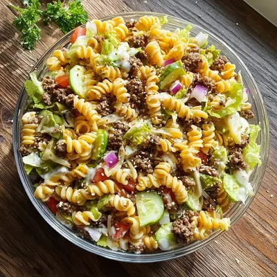 Big Mac Pasta Salad: Tangy Diner-Style Remix