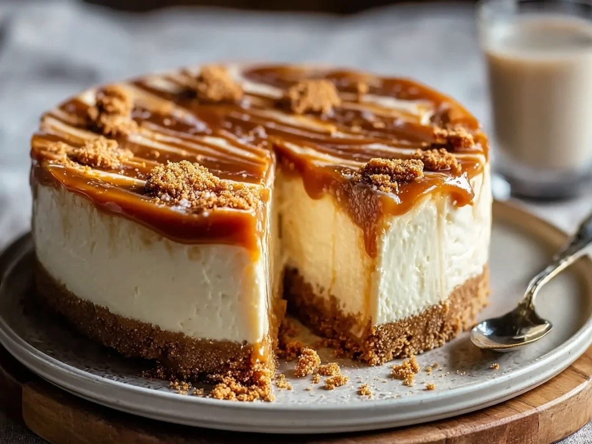 Biscoff Salted Caramel Cheesecake: Rich, Creamy & Easy - Featured Image