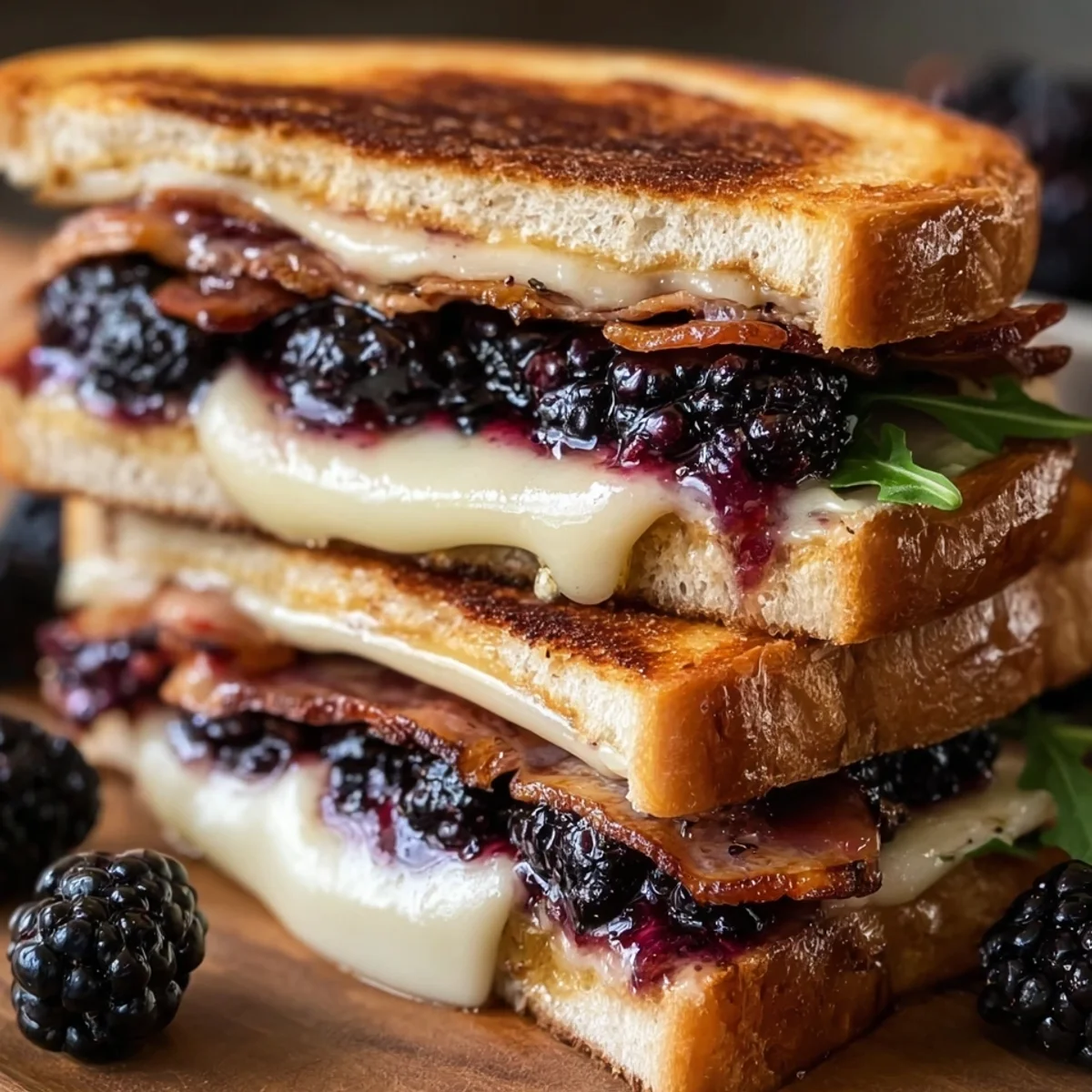 Blackberry Brie Turkey Bacon Sandwiches: Sweet & Savory