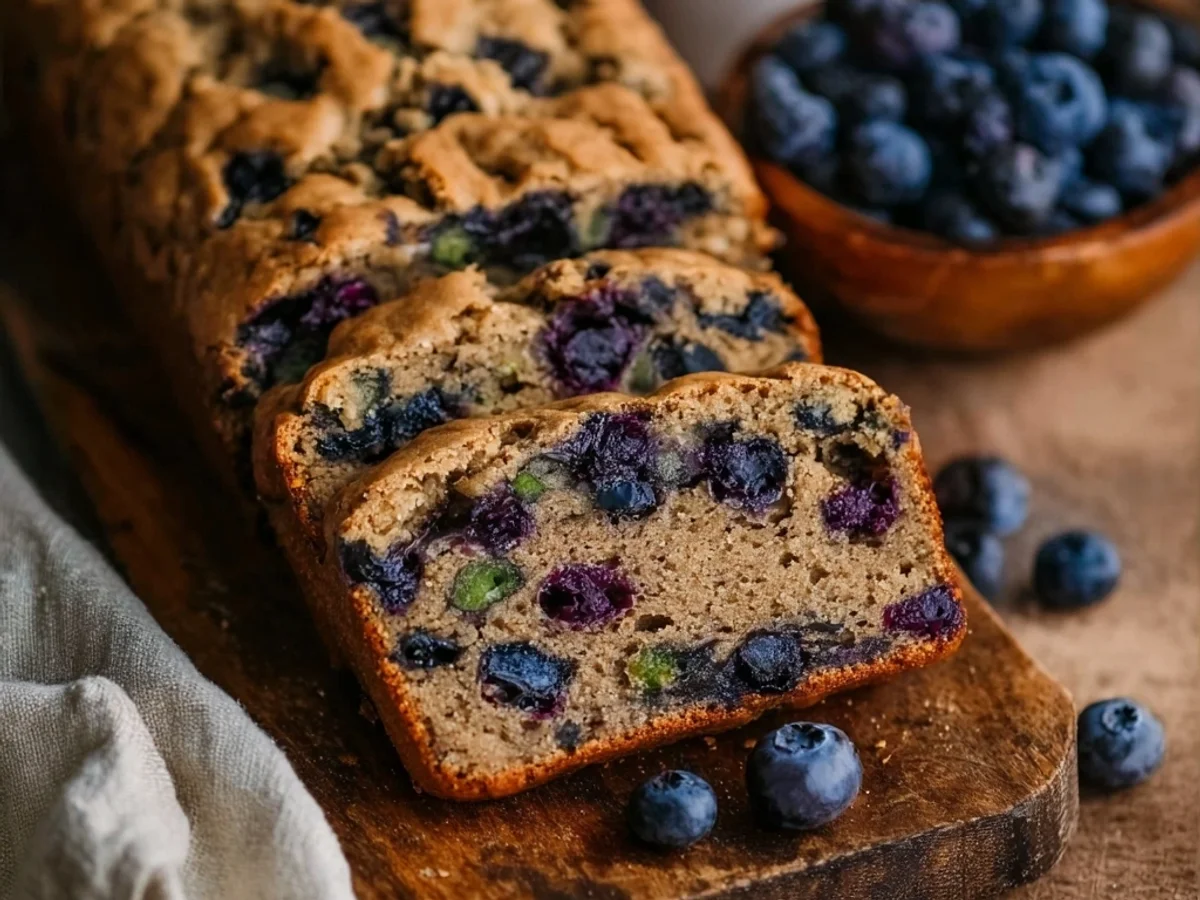 Blueberry Zucchini Bread: Tender Loaf, Bursting Berries - Featured Image