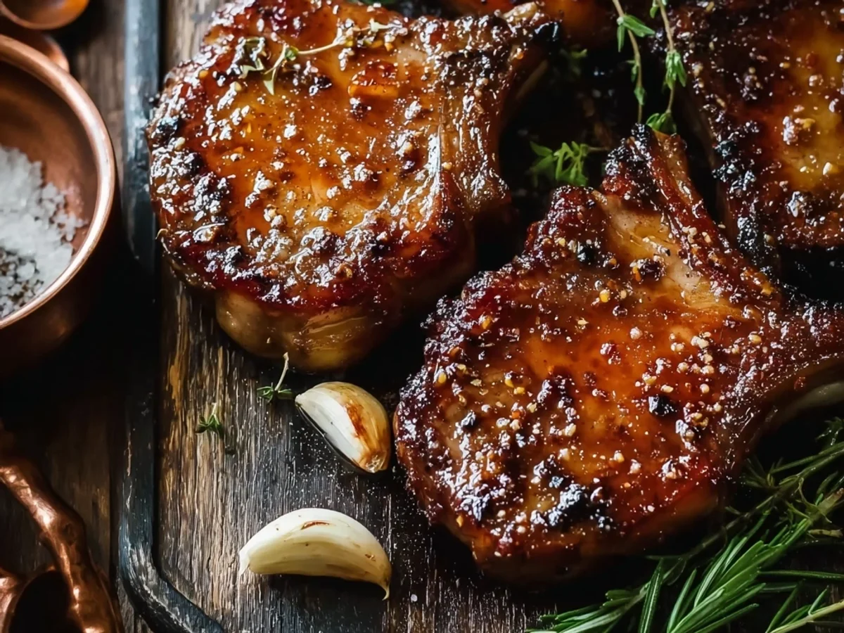 Brown Sugar Garlic Lamb Chops with Sticky Glaze - Featured Image