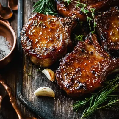 Brown Sugar Garlic Lamb Chops with Sticky Glaze