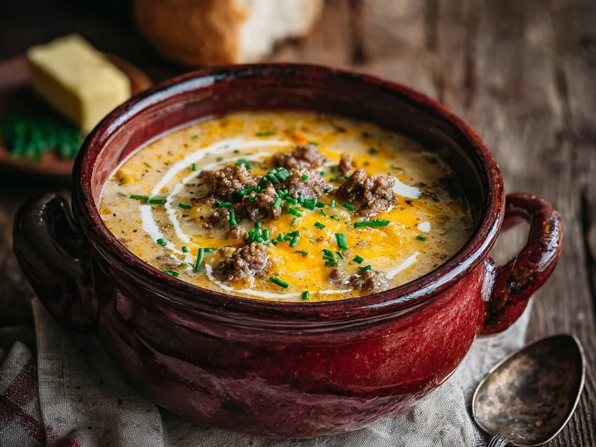 Cheesy Beef and Potato Soup: Hearty Dinner Delight - Featured Image
