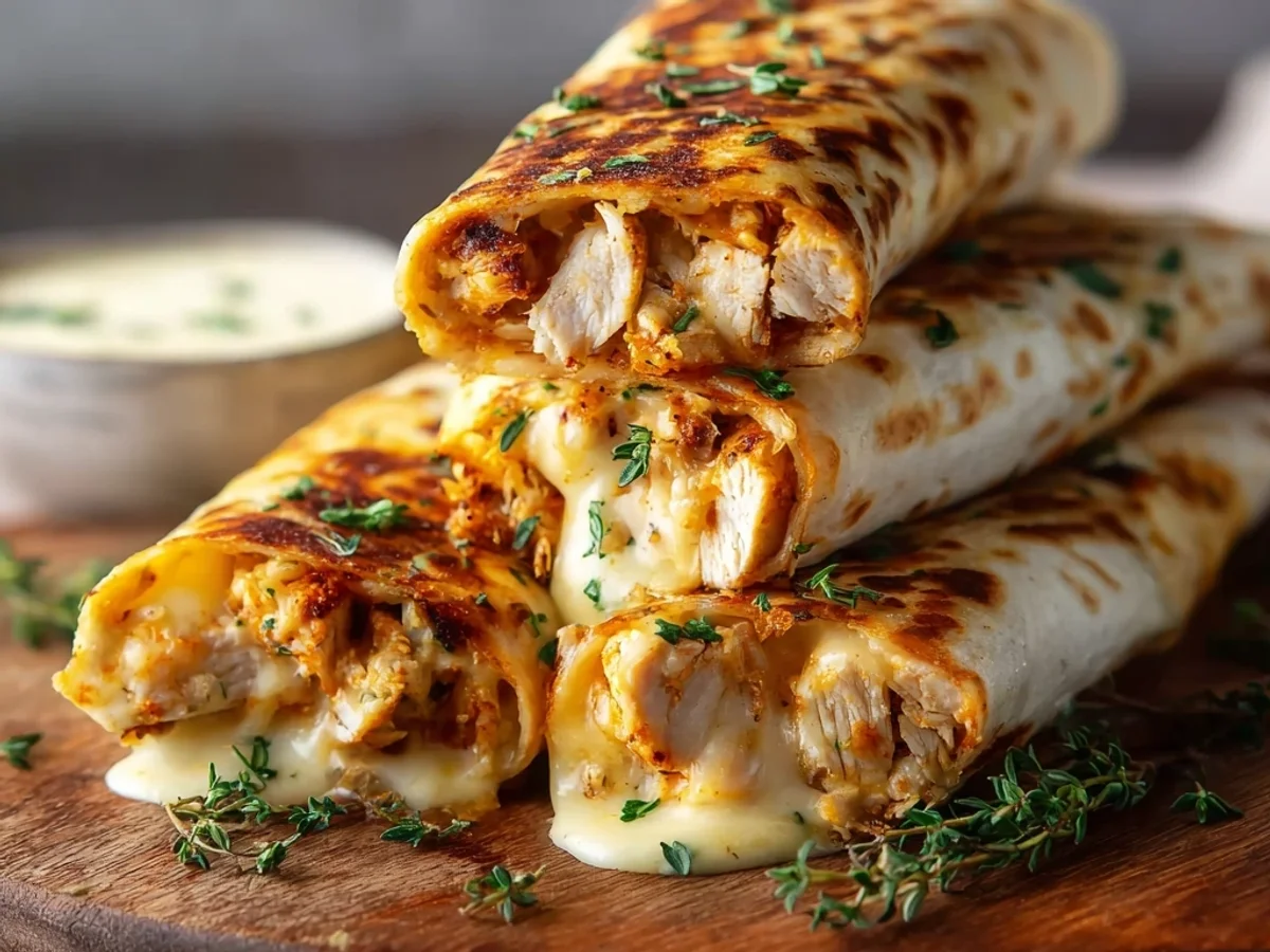 Cheesy Garlic Chicken Wraps: Quick, Gooey, Dinner Win! - Featured Image