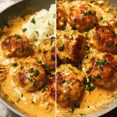 Chicken Meatballs with Creamy Paprika Sauce