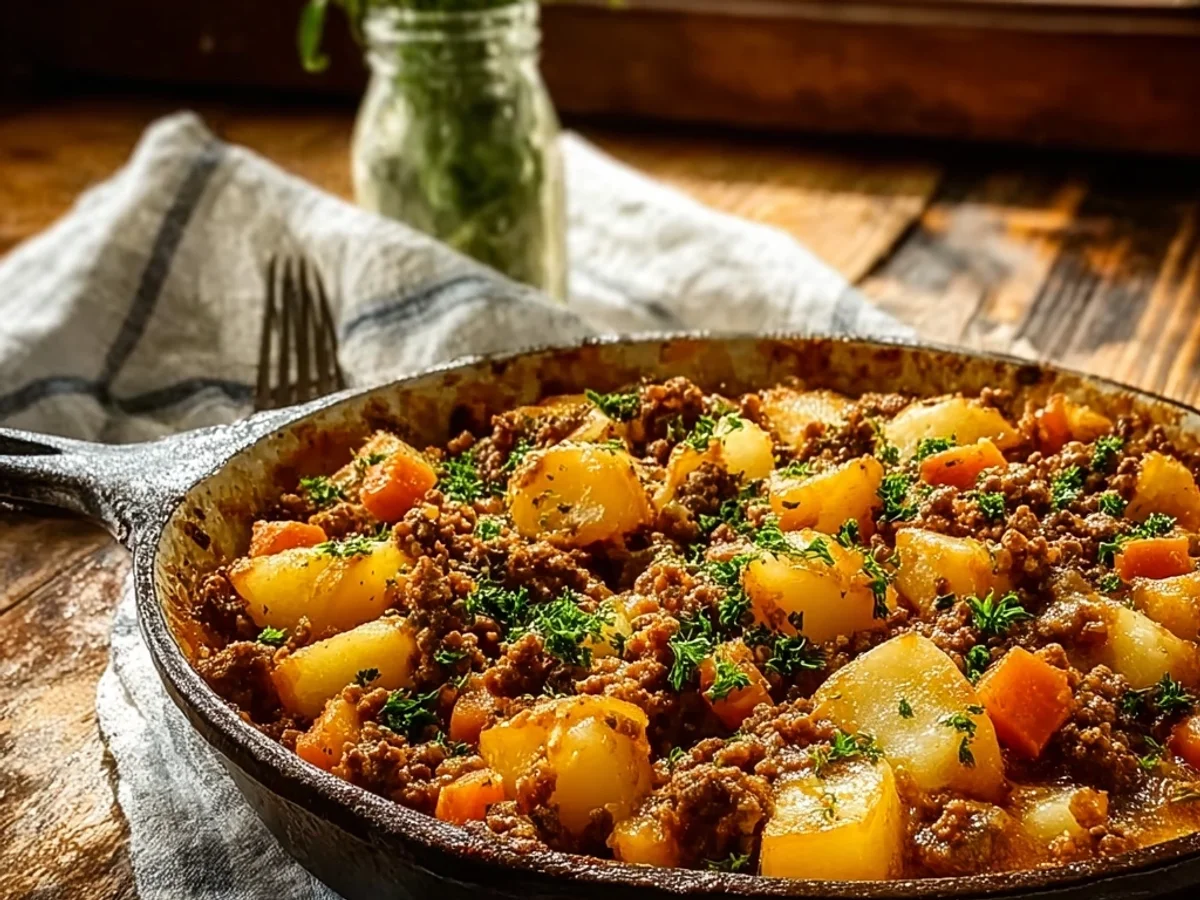 Classic Hobo Casserole with Ground Beef Recipe - Featured Image