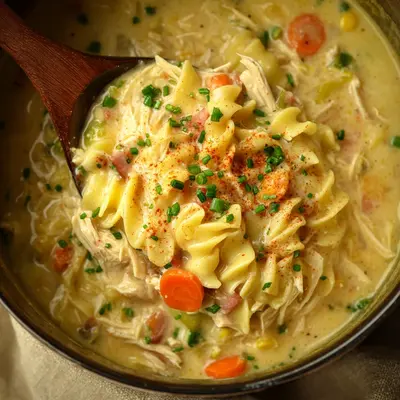 Crack Chicken Noodle Soup: Creamy, Hearty Bowl