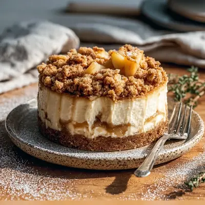 Creamy Apple Crumble Cheesecake: A Homestyle Delight